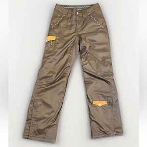Powderhorn Calamity Western Cowgirl Ski Snow Pants Brown Women’s Size Small